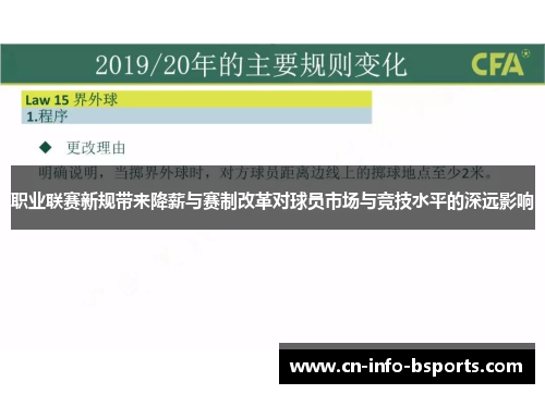 职业联赛新规带来降薪与赛制改革对球员市场与竞技水平的深远影响